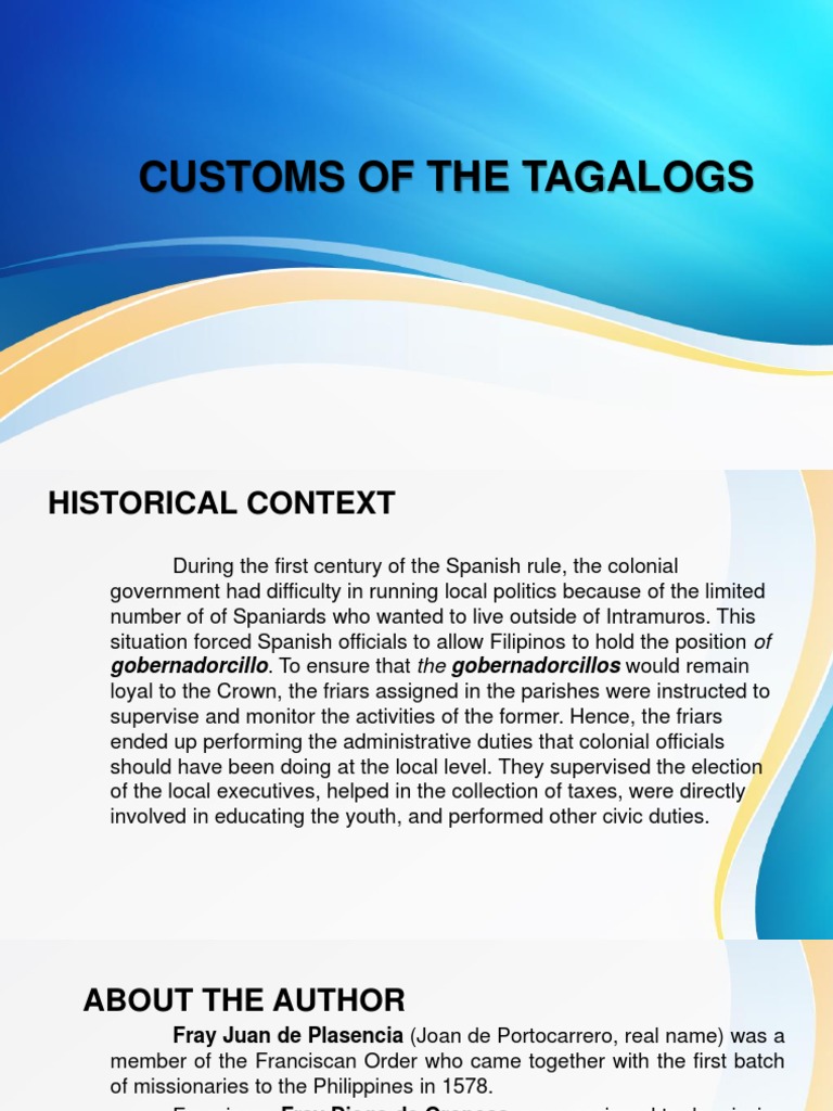 customs of tagalog essay