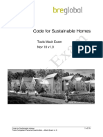 Code For Sustainable Homes: Tools Mock Exam Nov 10 v1.0