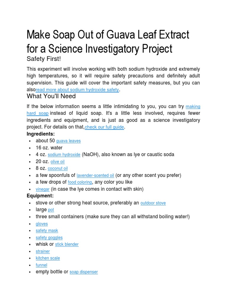 Guava soap for investigatory project essay picture