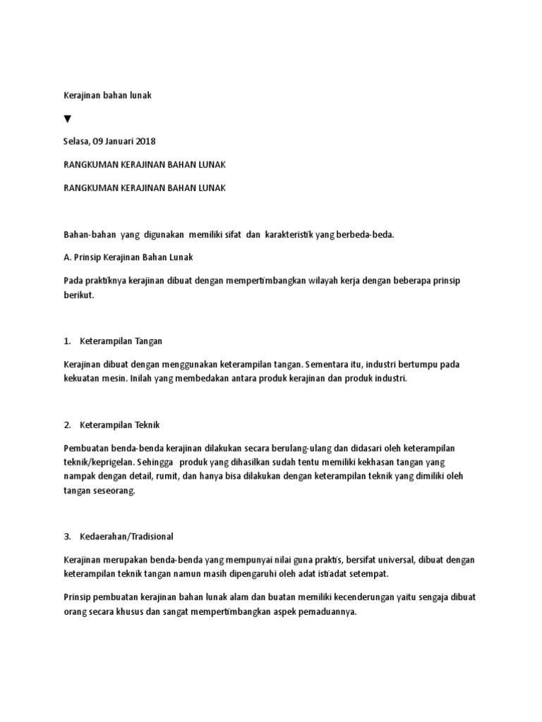 Kerajiana Bahan Lunak Pdf