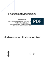 Features of Modernism