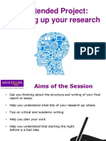 Extended Project: Writing Up Your Research