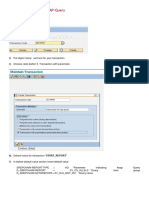 Create SAP Query Transaction in SE93