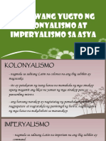 Ikalawang Yugto NG Kolonyalismo at Imperyalismo Sa Asya