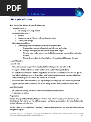 2015-02 Stellar Evolution Lesson Plan