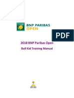 2018 BNP Paribas Open: Ball Kid Training Manual