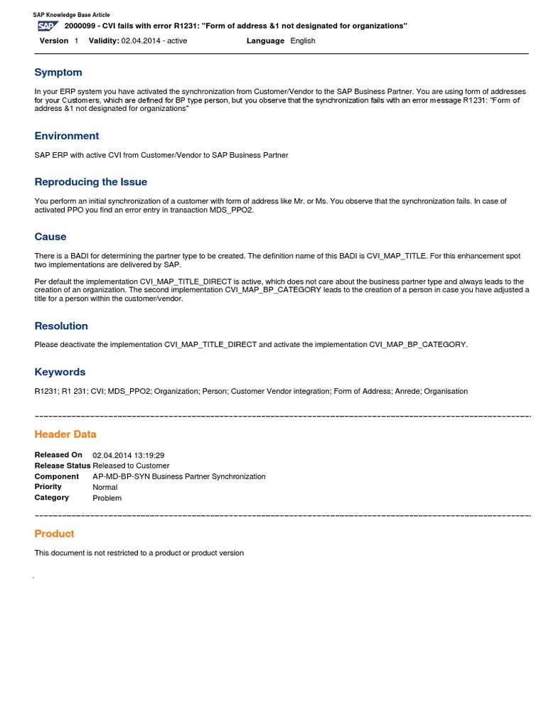 SAP intelligence overview