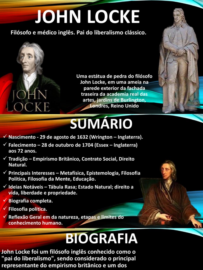 Biografia e Filosofia de John Locke | PDF | John Locke | Empiricismo