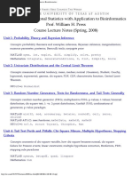 CS395T - Computational Statistics With Application To Bioinformatics