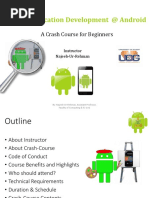Mobile Application Development at Android: A Crash Course For Beginners