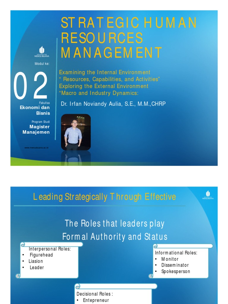 Strategic Human Resources Management Guide | PDF | Economics ...