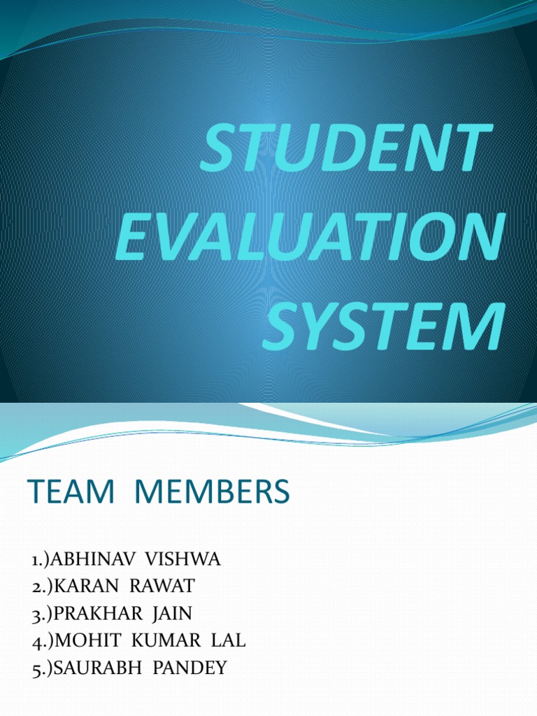 Student Evaluation System Overview | PDF | Databases | Data Management ...