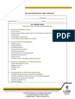 Incident Investigation Kit Audit Checklist: 1. First Aid & Emergency Items