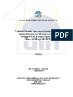 Validasi Metode Penetapan Kadar Aliskiren Dalam Plasma Darah Secara in Vitro Menggunakan Kromatografi Cair Kinerja Tinggi (KCKT)