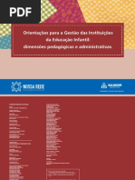 Orientações sobre educação infantil para gestores