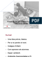 EQC Benifallet 16.11.2019 Jornada Educació Infantil Ambient D'aprenentatge