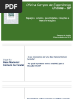 Apresentação Bncc Oficina Campos de Experincias