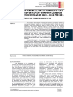 The Effect of Financial Ratio Towards Stock Return (Study in Cement Company Listed in Indonesia Stock Exchange 2009 - 2018 Period)