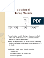 Notation of Turing Machine