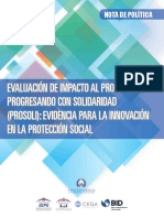 EVALUACIÓN DE IMPACTO AL PROGRAMA PROGRESANDO CON SOLIDARIDAD (PROSOLI)