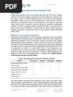 Water Evaporation Rate-UAE