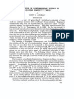 LANGHAAR (1953) - The Principle of Complementary Energy in Nonlinear Elasticity Theory