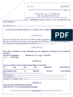 Certificado de Existencia y Representacion Legal