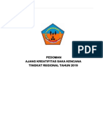 Pedoman Ajang Kreatifitas Saka Kencana 2019