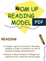 Bottom Up Reading Model Decoded