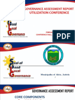 Governance Assessment Report: Utilization Conference