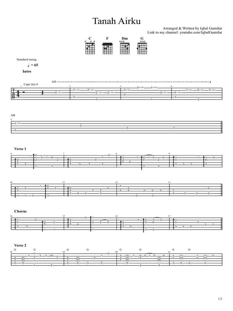 Tangga Nada Lagu Indonesia TANAH AIRKU | PDF | Elemen Musik | Alat Musik