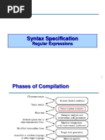 Syntax Specification: Regular Expressions