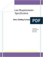 Software Requirements Specification: Intra Mailing System