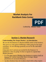 Market Analysis For Rackbank Data Center: Crafted By: Manas Tiwari
