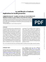 Psychological Distress and Lifestyle of Students: Implications For Health Promotion