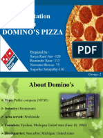 A Presentation On: Domino S Pizza