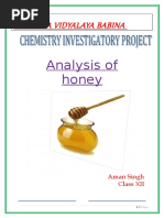 Class XII Chemistry Investigatory Project Analysis of Honey | PDF ...