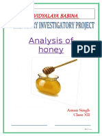 Kendriya Vidyalaya Babina: Analysis of Honey
