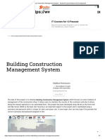 Building Construction Management System: IT Courses For 12 Passout