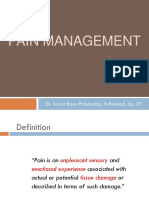 Pain Management: Dr. Surya Bayu Prajayana, M.Biomed, Sp. OT