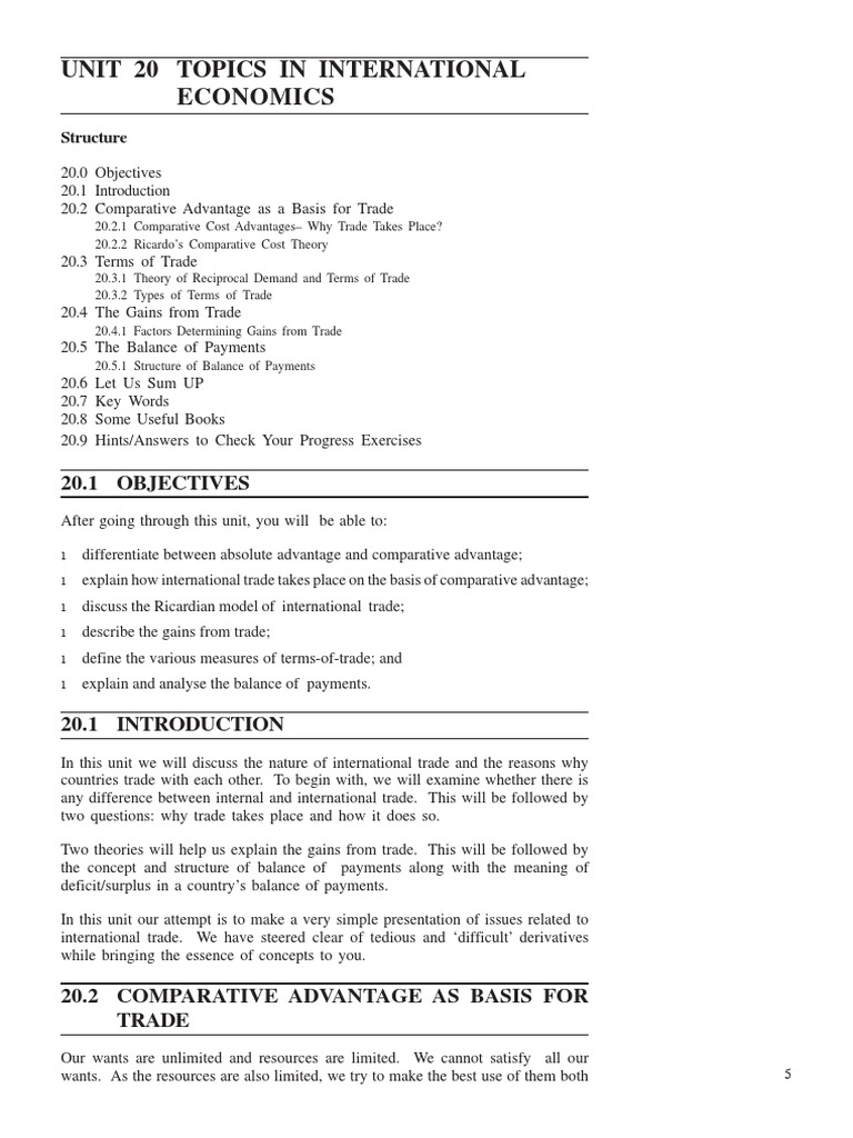 Unit 20 PDF | PDF | Terms Of Trade | Supply And Demand