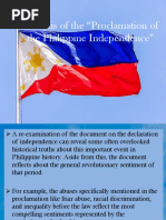 Analysis of The "Proclamation of The Philippine Independence"