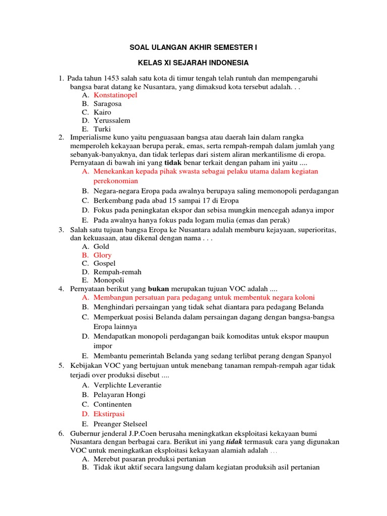 Soal Ulangan Akhir Semester I Kelas Xi Fixxxxxx Terbaruuuuu