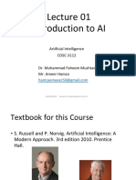 Introduction To AI: Artificial Intelligence COSC-3112