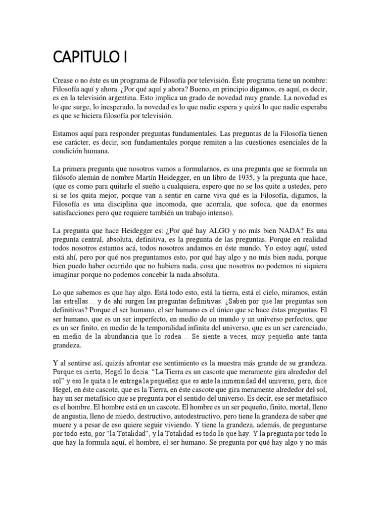 Filosofía Aqui y Ahora PDF René Descartes Existencia
