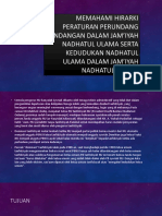 Memahami Hirarki Peraturan Perundang Undangan Dalam Jam'Iyah Nadhatul