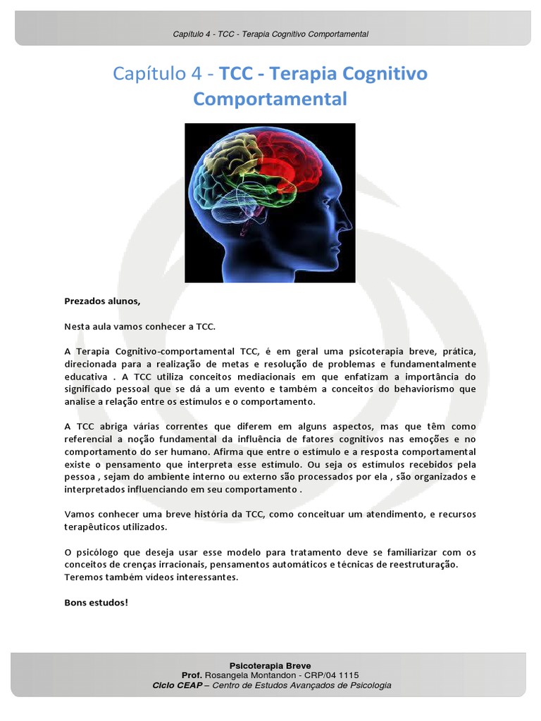 PDF) A integração entre Terapia Cognitivo-comportamental e