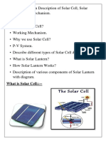 Title:-A Project On Description of Solar Cell, Solar