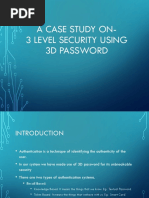 A Case Study On-3 Level Security Using 3D Password