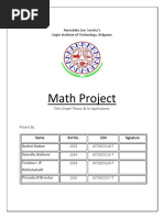 Math Project: Karnataka Law Society's Gogte Institute of Technology, Belgaum